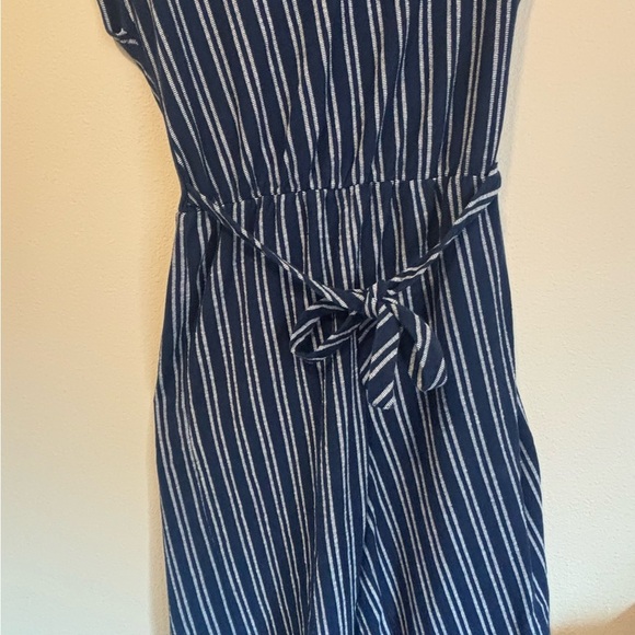 Caution To The Wind Blue and White Striped Blouse - Picture 7 of 8